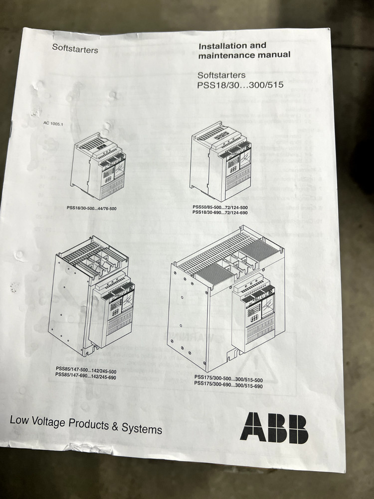 ABB soft starter 1SFA892010R1001