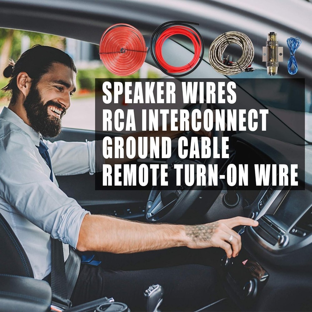 Universal 4 Gauge Wiring Kit for Multi-Channel Audio - Easy Setup & Installation