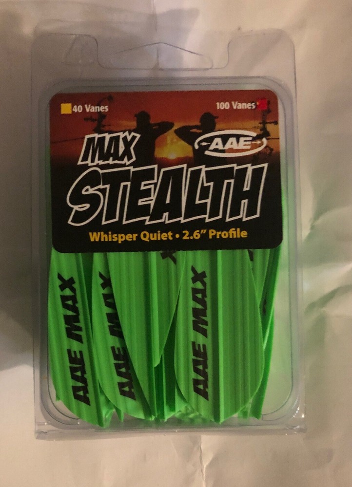 AAE Max Stealth Vane 2.6” Flo Green 100 pk.