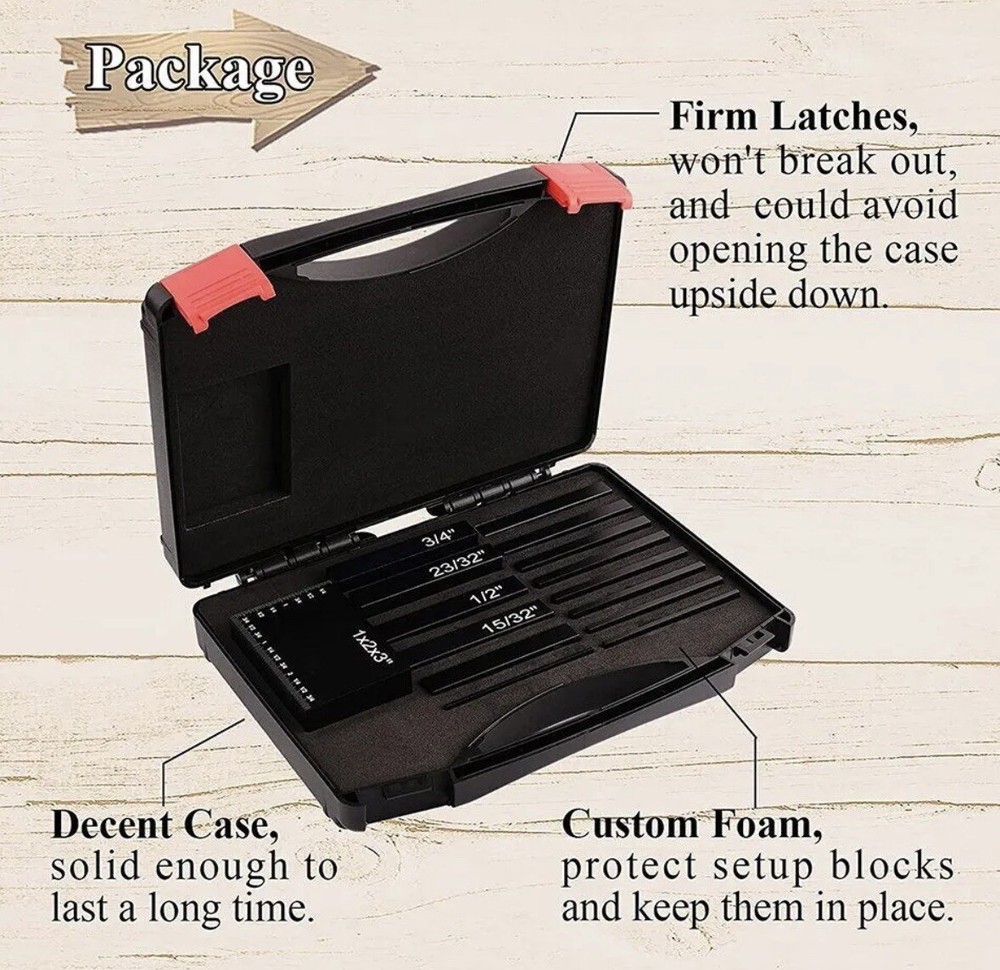 Setup Blocks Height Gauge Set Precise Aluminum Gauge Woodworking Setup Bars Tool