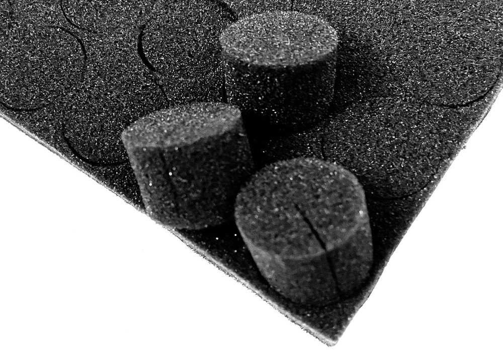 88 Count black hydroponic sponge, 1” X 0.75”