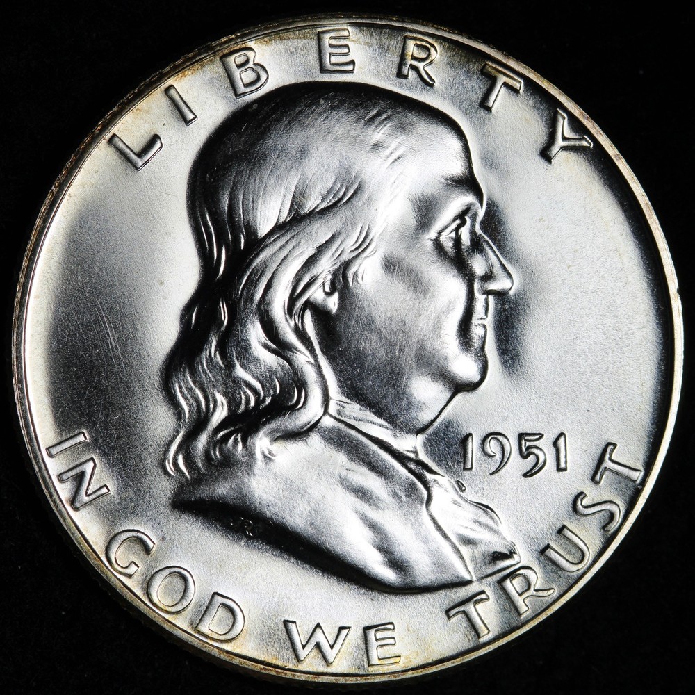 1951 Franklin Silver Half Dollar GEM PROOF E264 JINLM