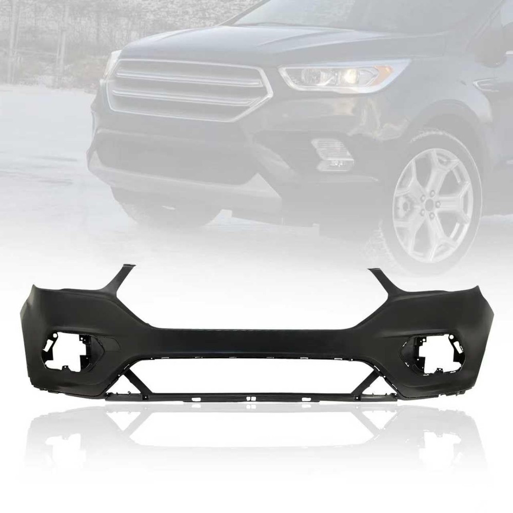 Plastic Front Bumper Compatible for Ford Escape 2017-2019 Primered Black Bumper