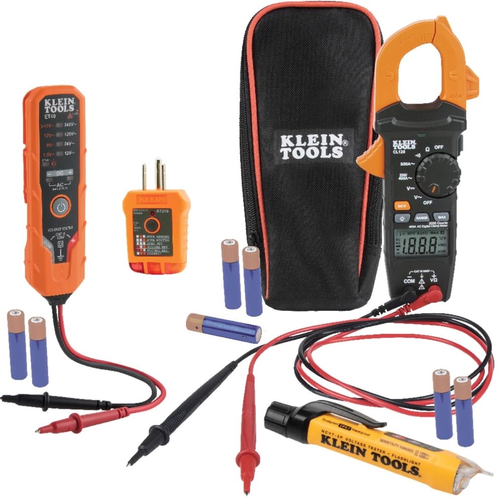 Complete Electrical  Set with Clamp Meter & Detectors