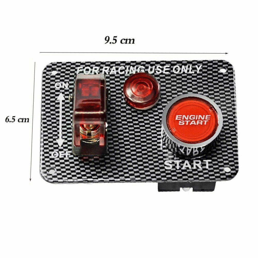 Ignition Switch Panel Engine Start Starter Push Button LED For Toggle Racing Car