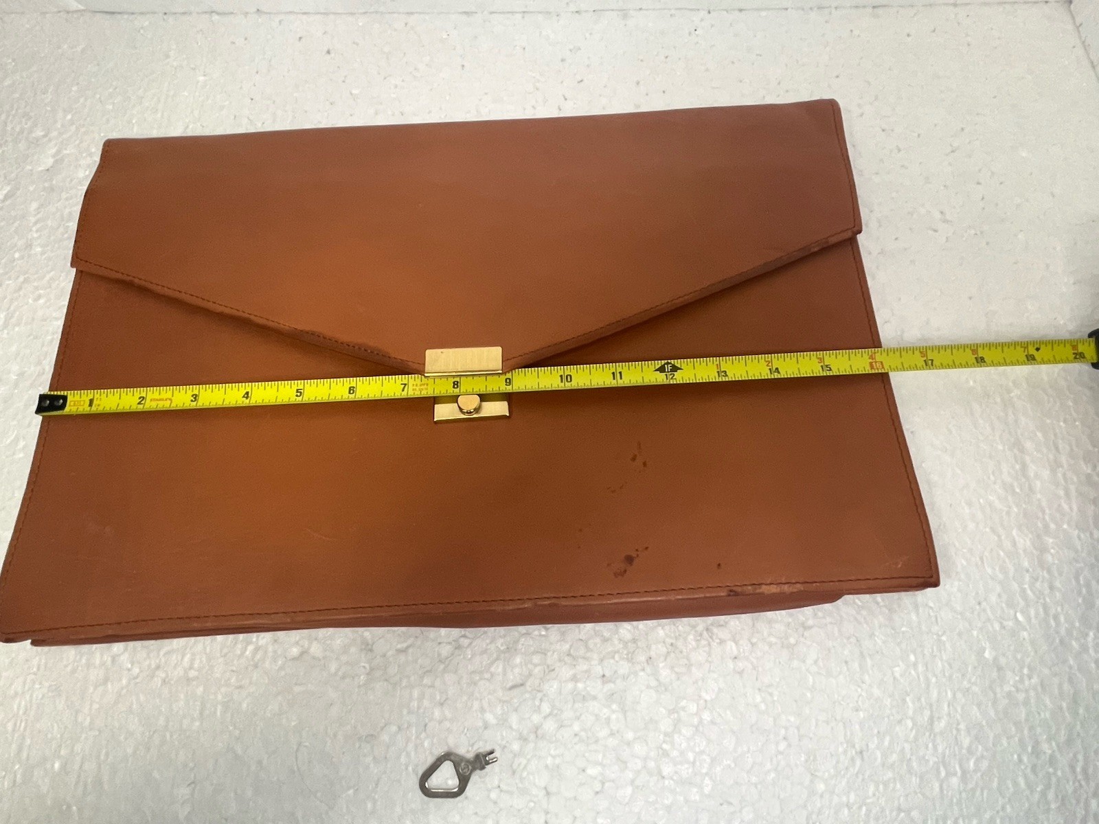 Vintage Amiet Locking Leather Folio Top Grain Cowhide