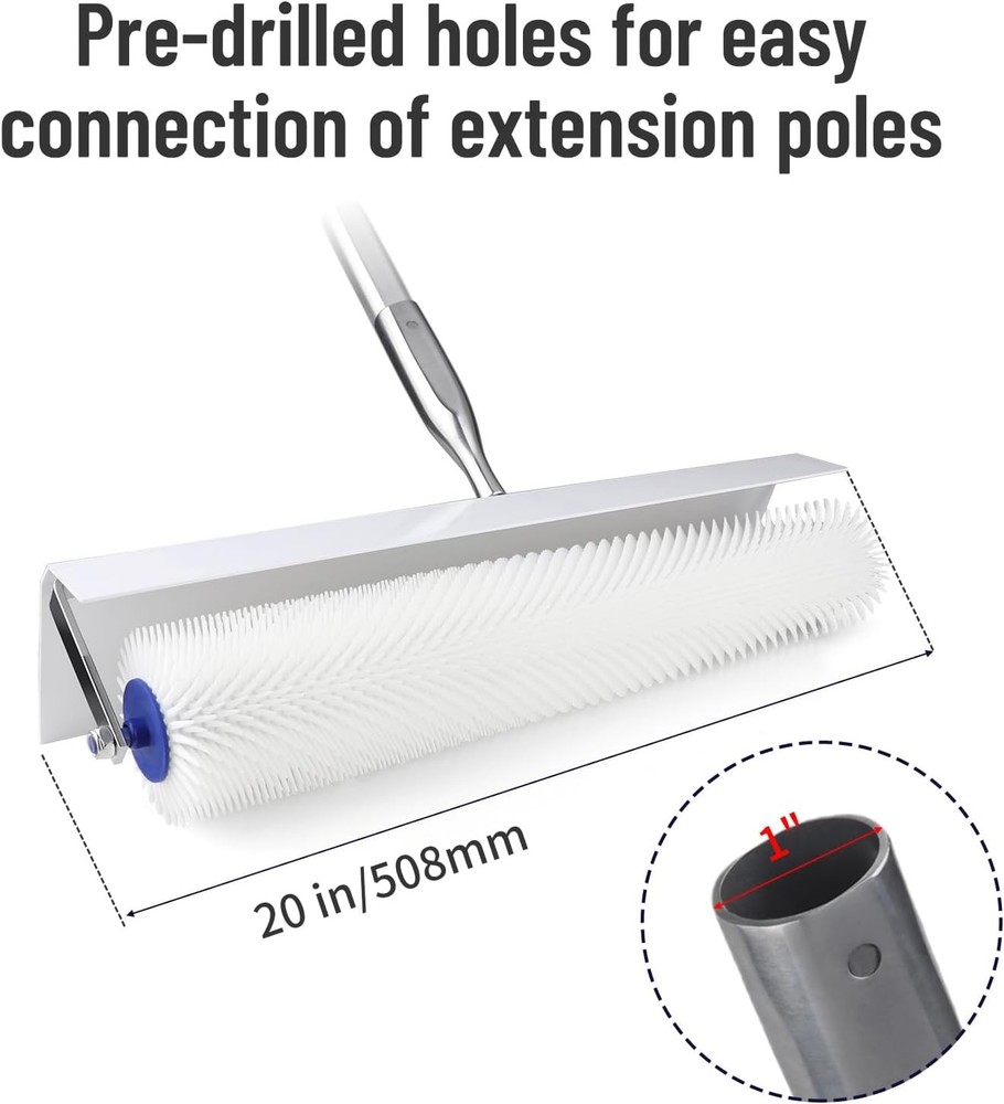 Spiked Roller for Self Leveling, 20"x 1" Self Leveling Cement Tools Epoxy