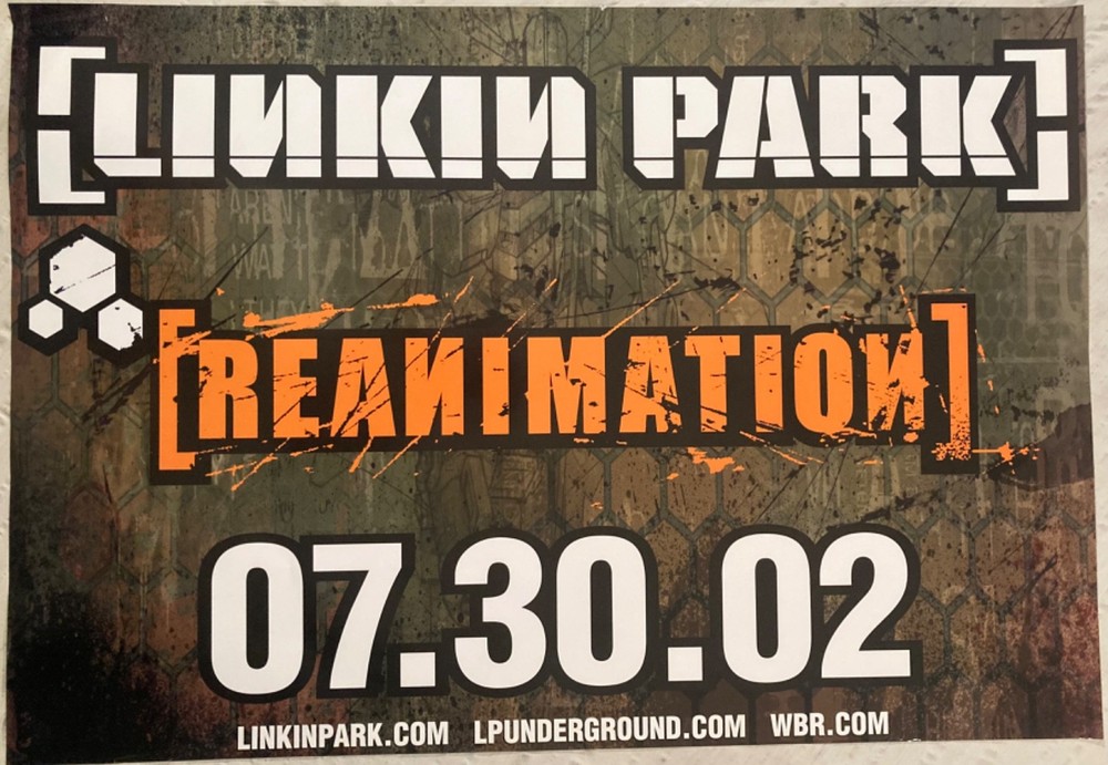 Linkin Park 2002 Advance Promo Poster Reanimation T