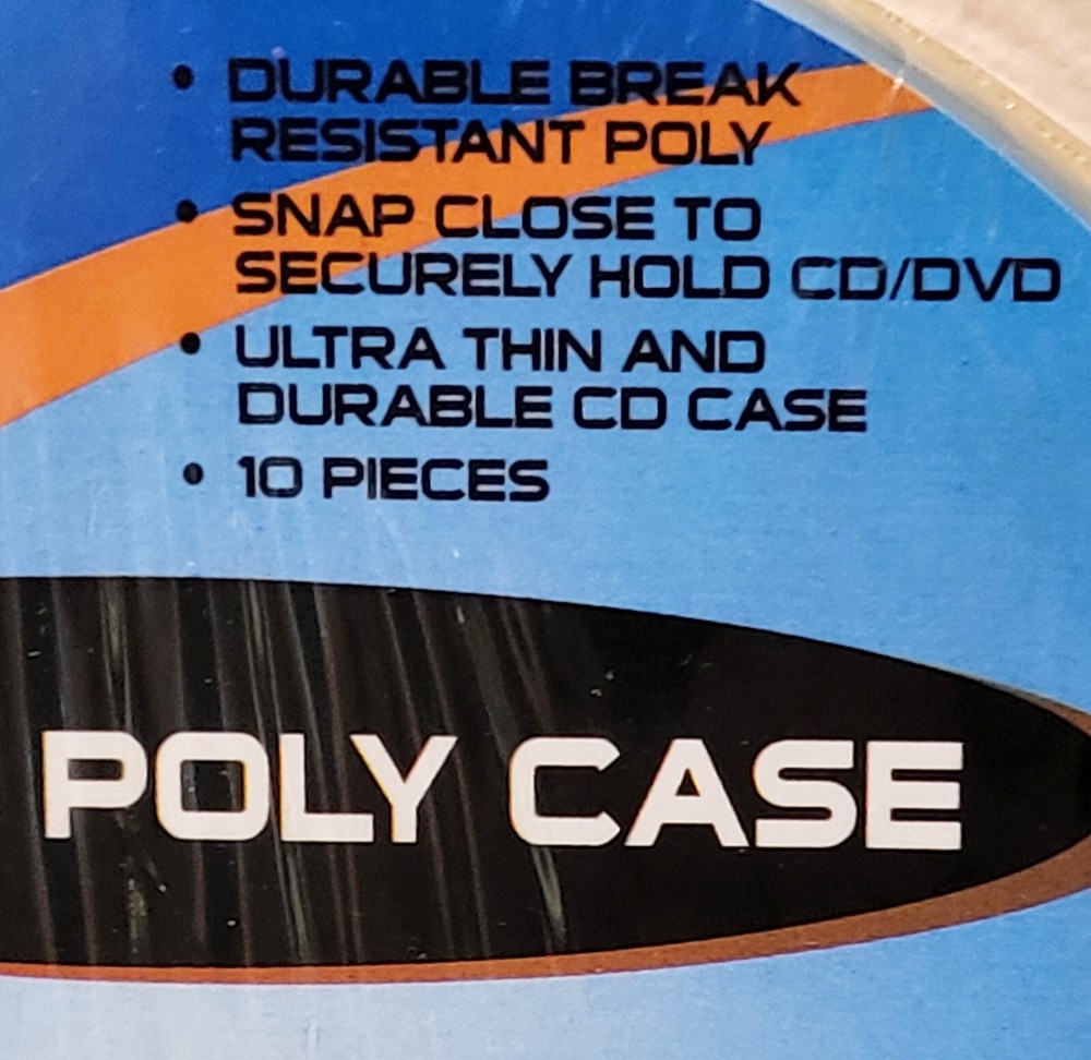 Ultra Thin Durable CD/DVD Poly O-Shells in Multiple Colors 10 Pack New