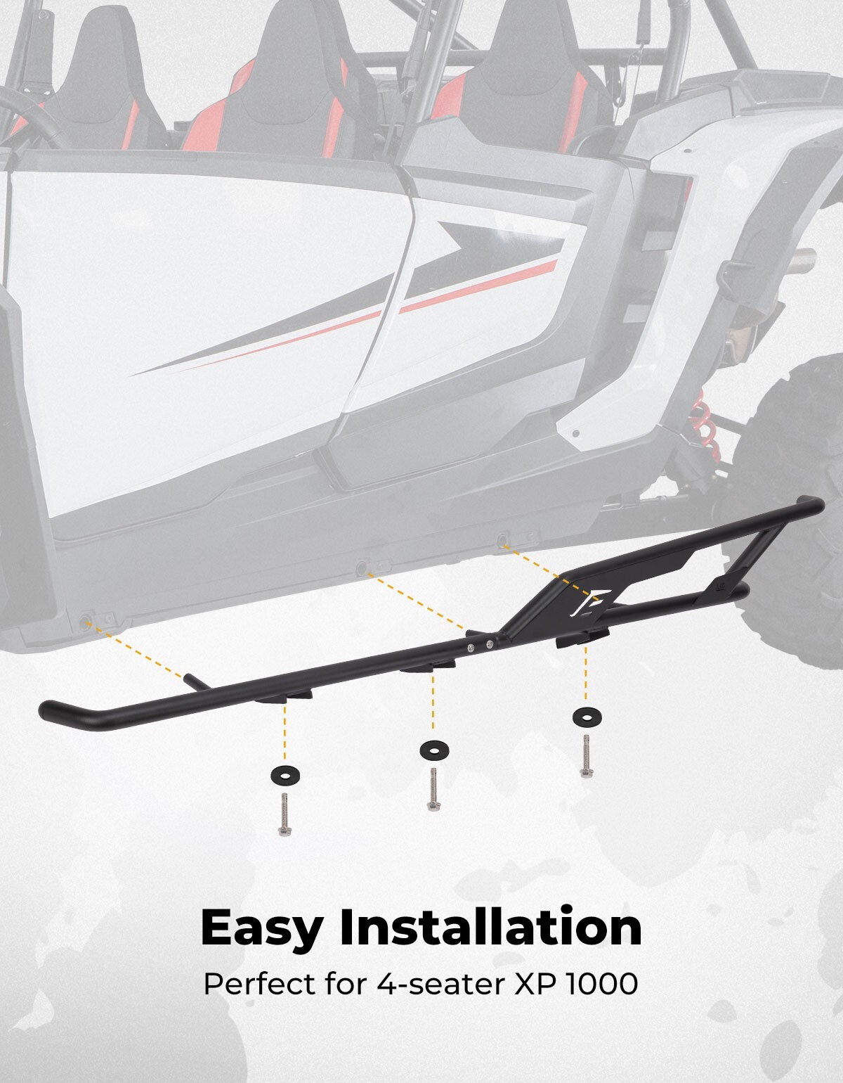 KEMIMOTO Nerf Bars Rock Sliders For 2024-2025 Polaris RZR XP 4 1000 -4 Seaters