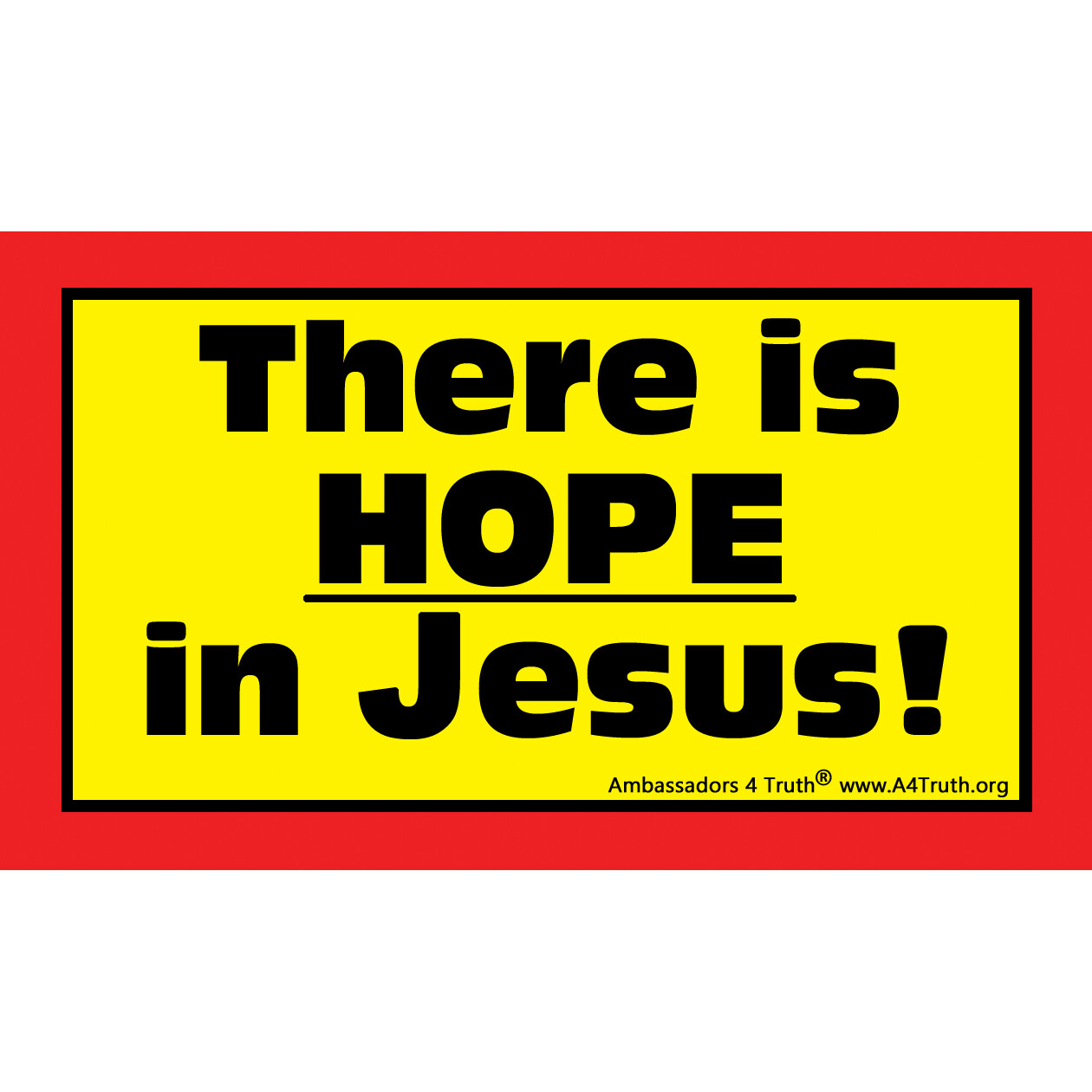 There is Hope in Jesus! | Gospel Tracts | Sticker | Pack of 50