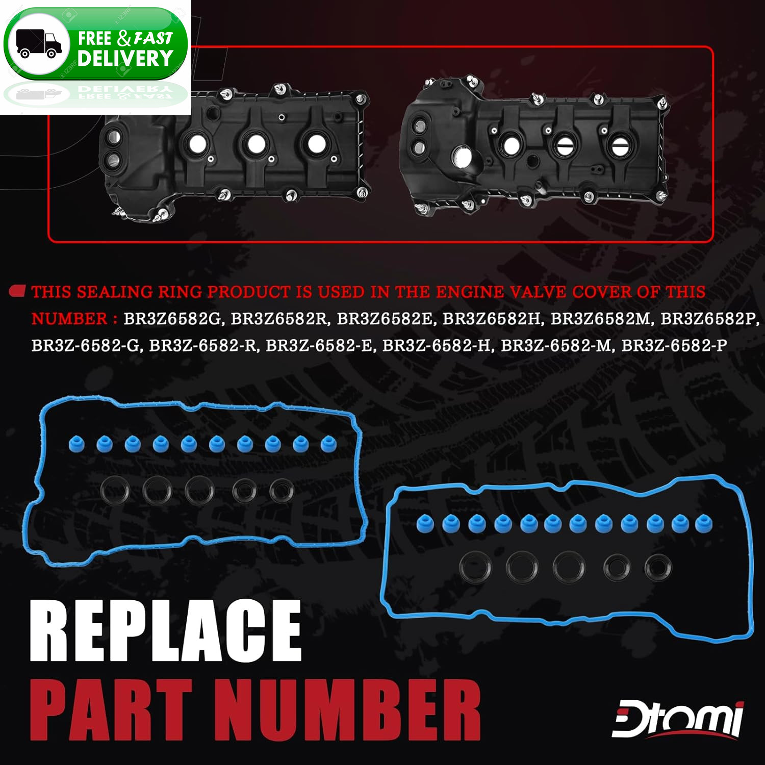 Valve Cover Gasket Set for Ford Lincoln 3.5L 3.7L V6 2011-2020 VS50814R VS50722