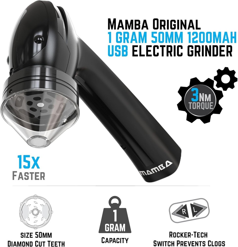 Mamba Electric Herb & Spice Grinder Kitchen Use Compact Powerful.