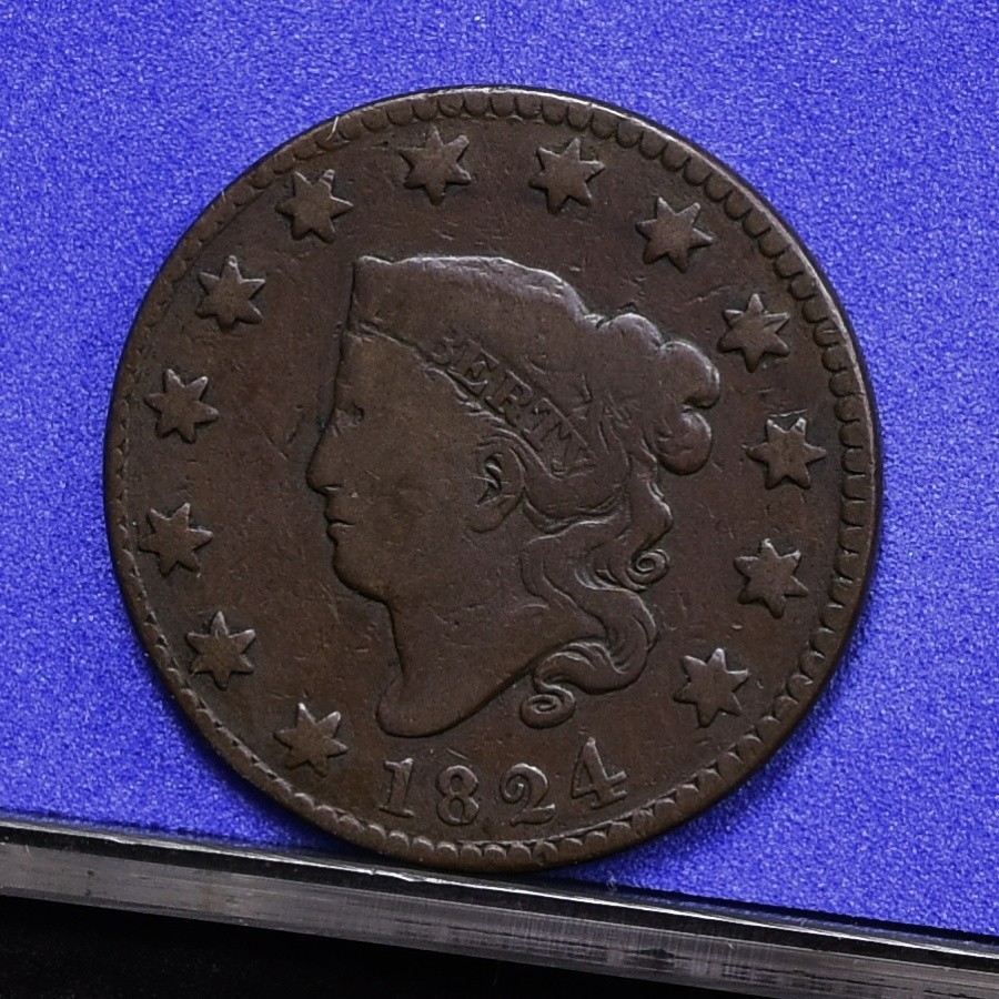 1824 Large Cent - VG (#59014-L)