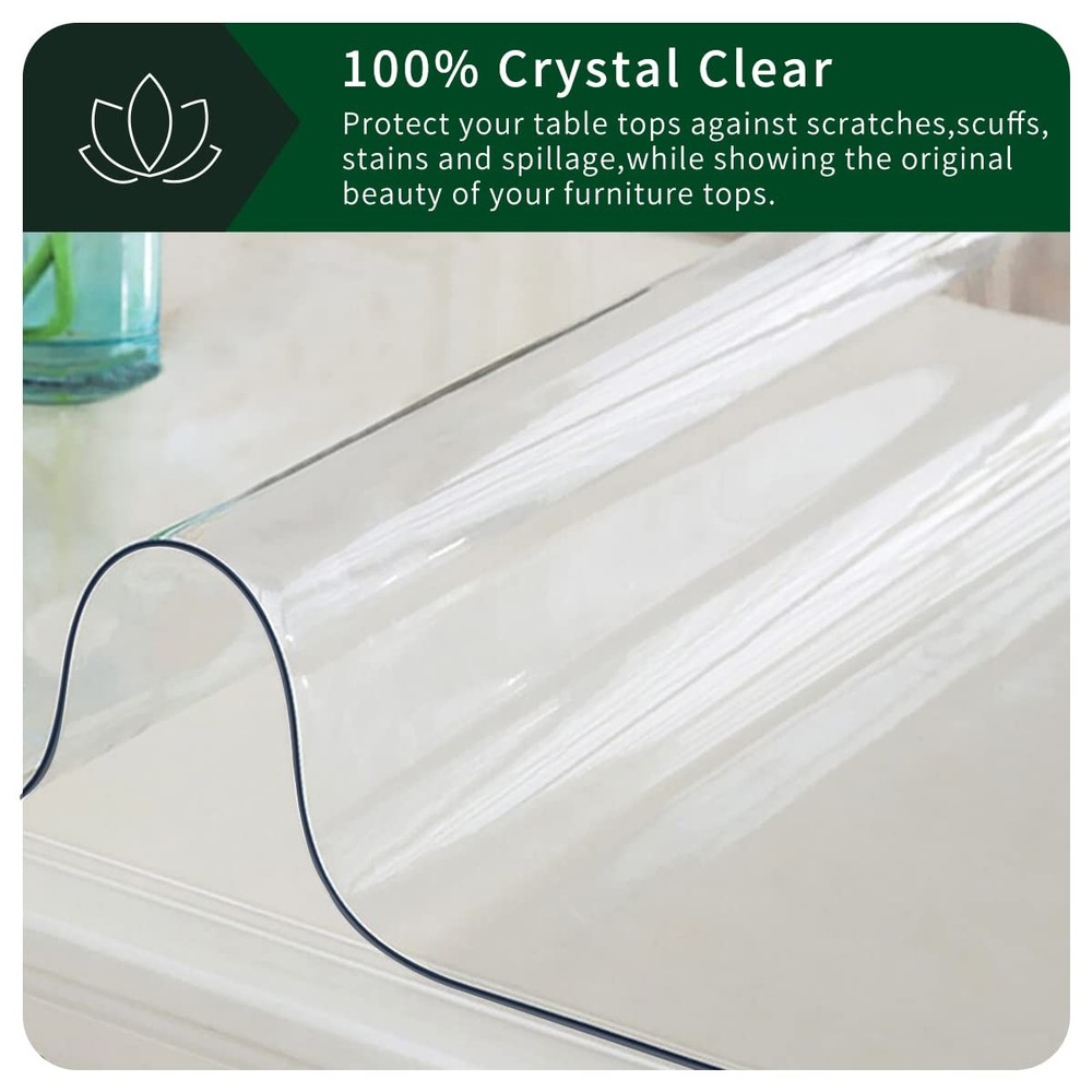 Clear Table Cover Protector Waterproof PVC Dining Desk Pad