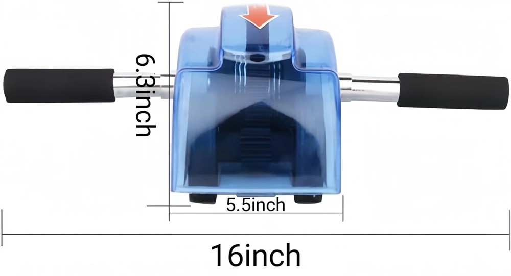 Ab Roller for Abs Workout - Abdominal Exercise Rollers with 4 Wheels, blue