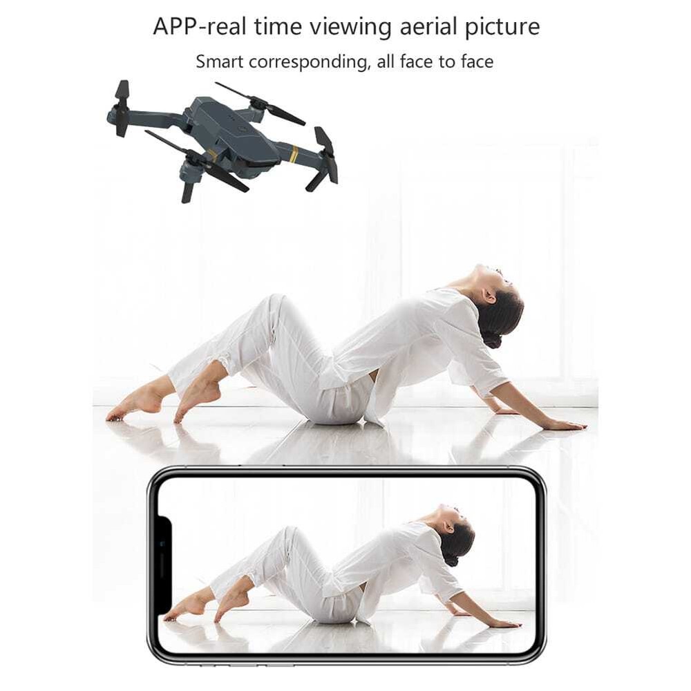 RC 4K Drone HD Wide Angle Camera Drones E58 WiFi Foldable Quadcopter 2 batteries