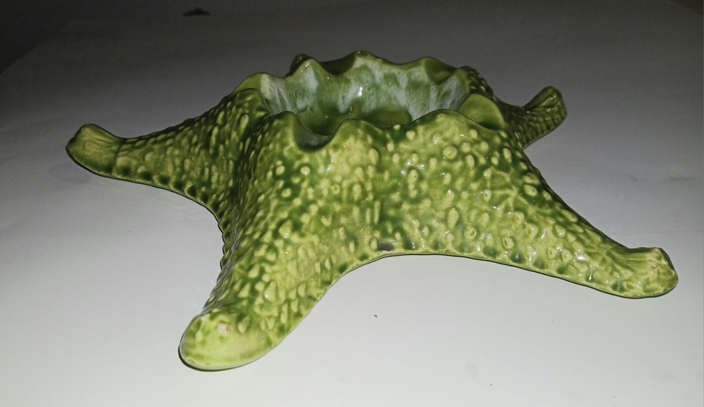Vintage Starfish Ashtray Green Large