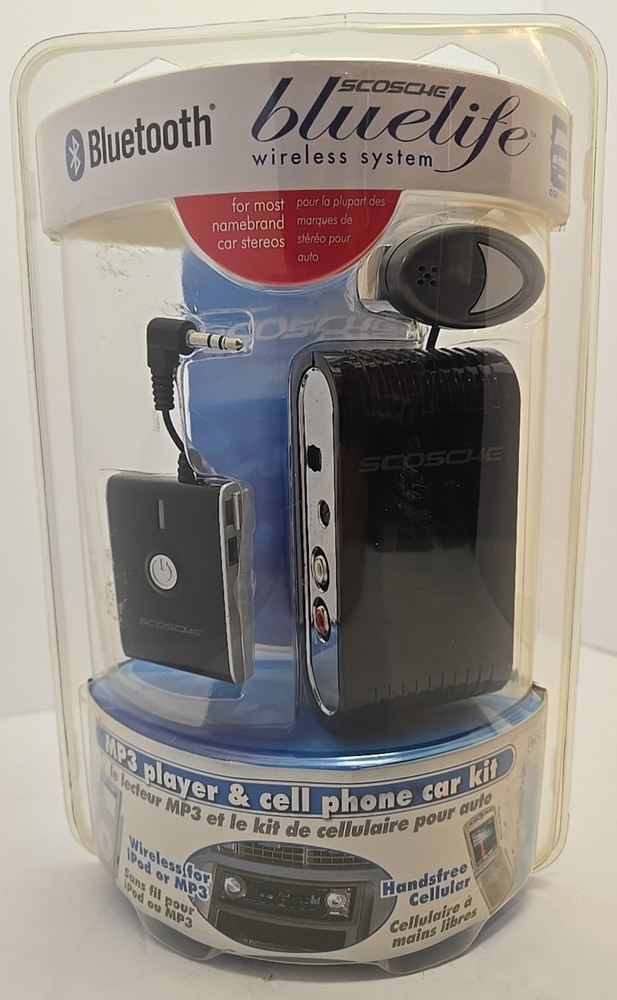 SCOSCHE Bluelife Wireless System, Universal Bluetooth Car Kit for Audio & Cell