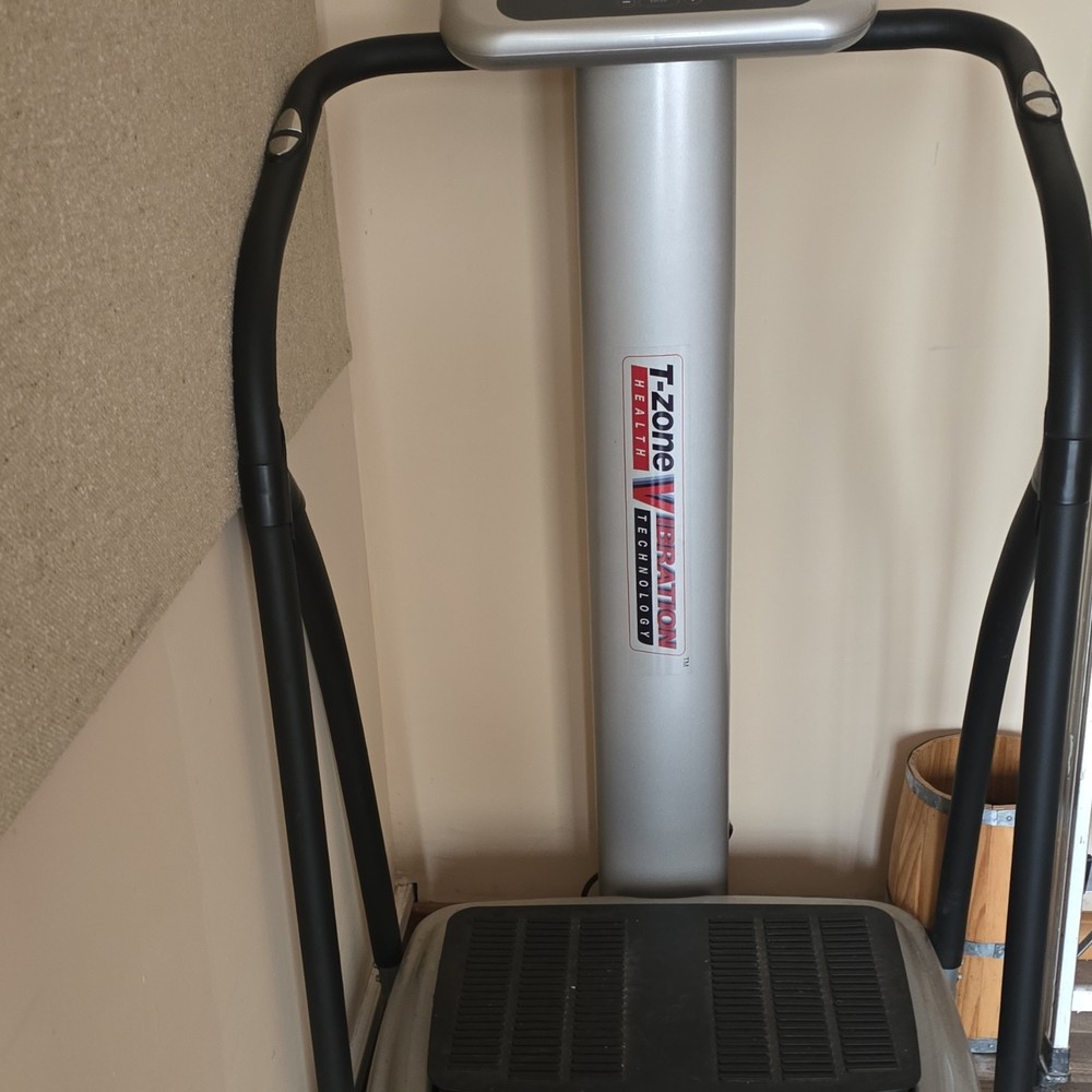 T-Zone Oscillating Vibration Platform Silver Black 7 Programs Steps Massage