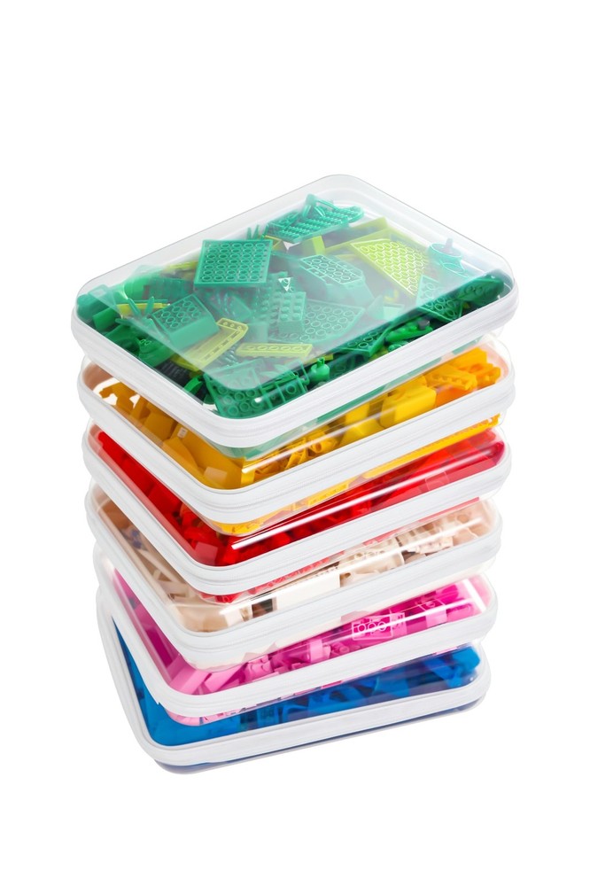 Zippered Pouch Hard, Clear Zippered Hard Pouch, Stackable Storage Bins, Porta...