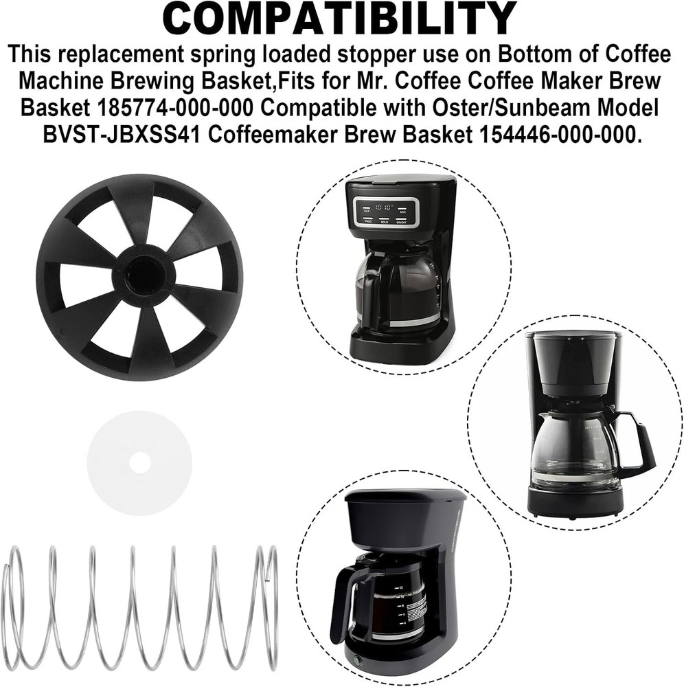 Coffee Machine Brewing Basket Bottom spring loaded stopper kits Fits for Mr....