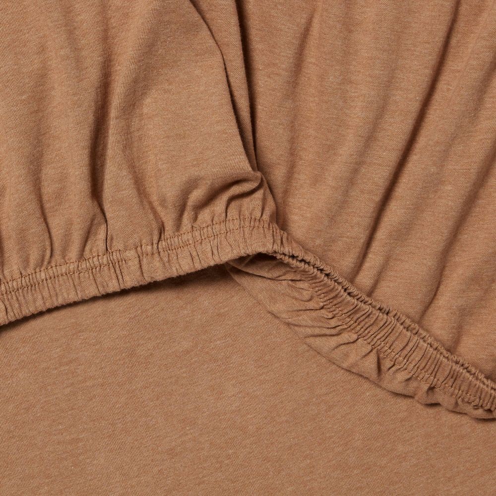 Queen Cotton Jersey Sheet Set Brown Heather - Threshold
