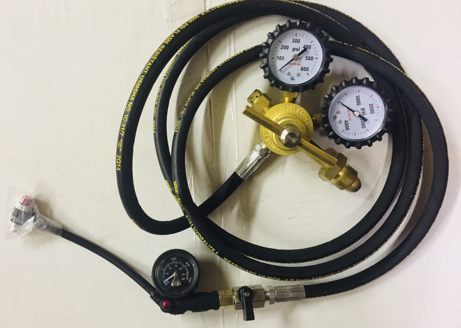 Nitrogen shock regulator fill tool W/ No Loss CHUCK And Bleeder Schrader Shocks