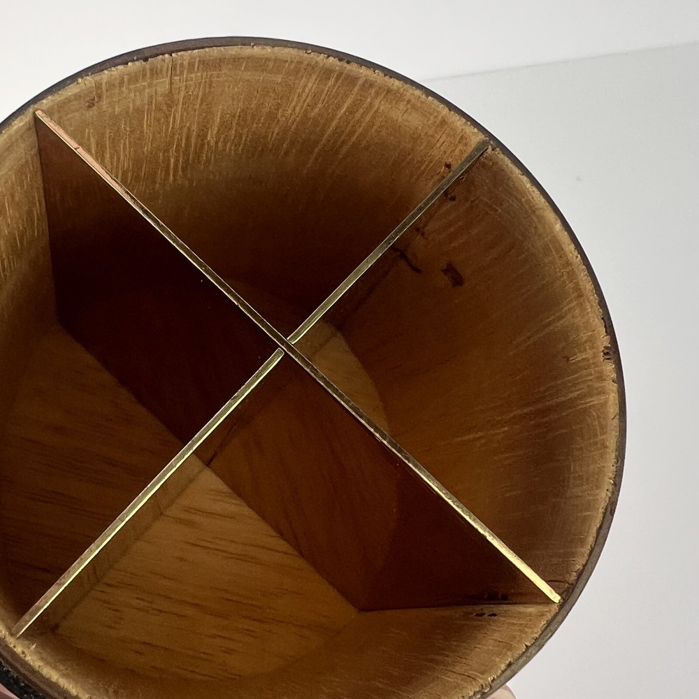 Vtg Cigarette Box Germany Brass Leather