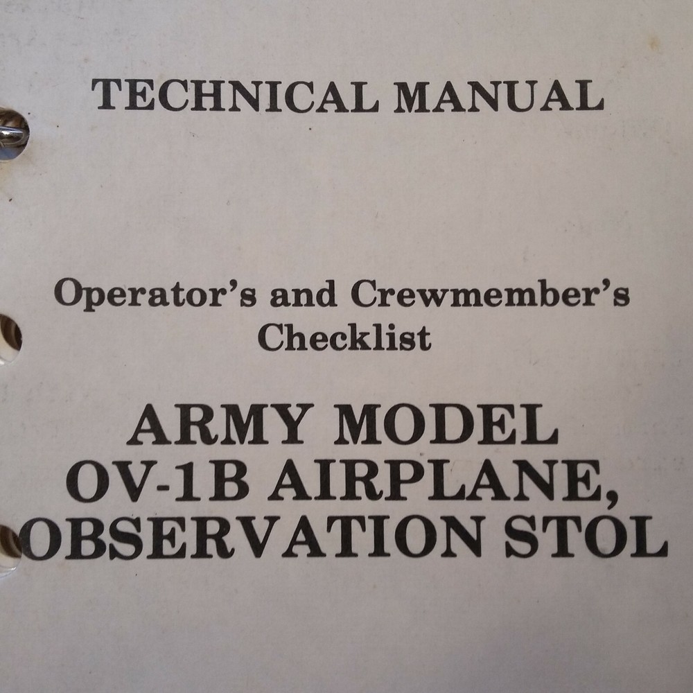 Grumman OV-1B Mohawk Operator's & Crewmembers Checklist