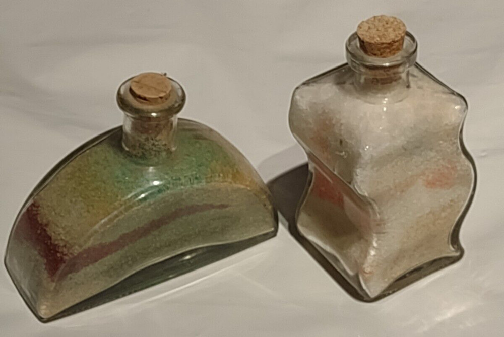 Bath Salts 2 vintage decorative bottles