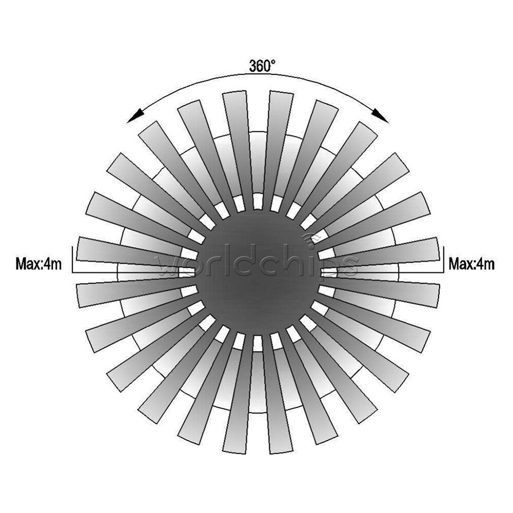 AC220-240V PIR Motion Sensor Detection Embedded Rotary Sensor 360° Motion Sensor