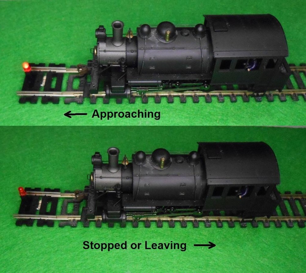HO Scale RED LED Lighted End of Track Indicator / Bumper Code 100 NS Track