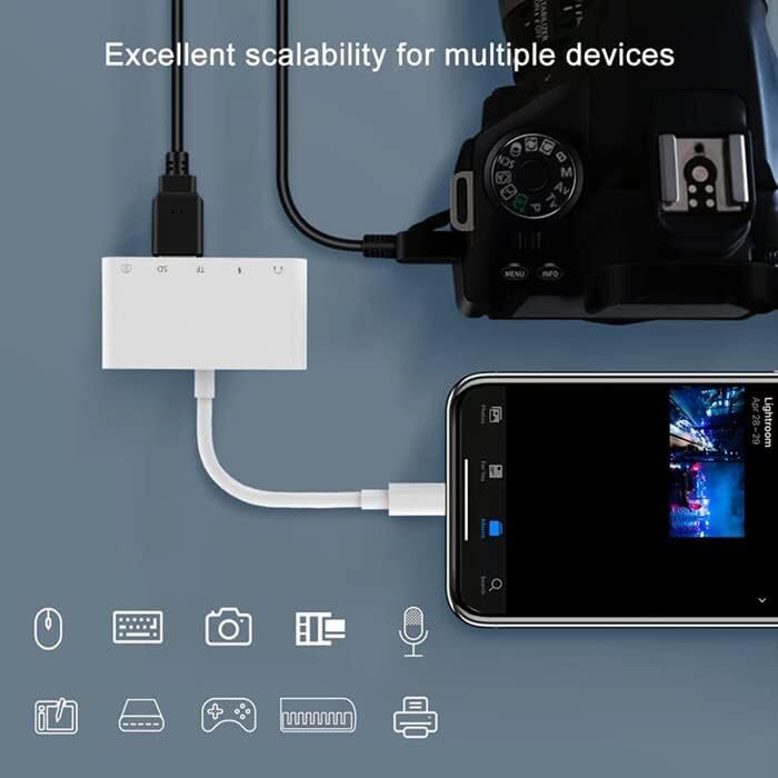 5 in 1 Type C USB OTG Adapter SD/TF Card Reader For Samsung Android Phone