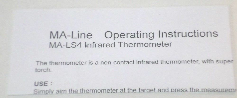 MA-LS4 Infrared Thermometer Tester with Batteries