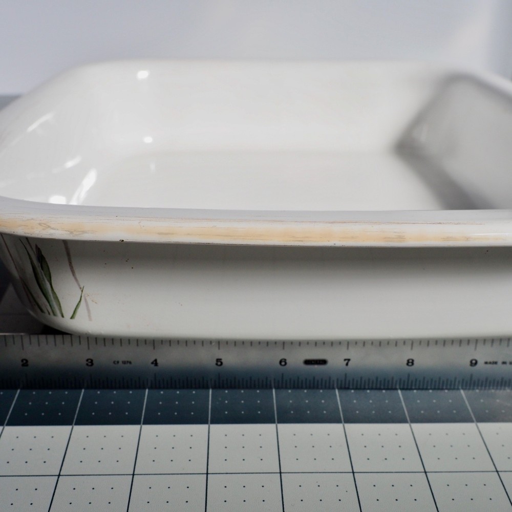 Vintage CorningWare Shadow Iris A-21 Open Roaster Lasagna Baking Dish Pan