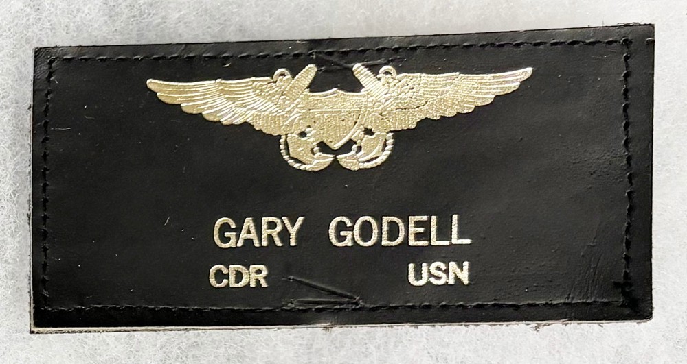 USN Gary Godell CDR Jacket Name Tag