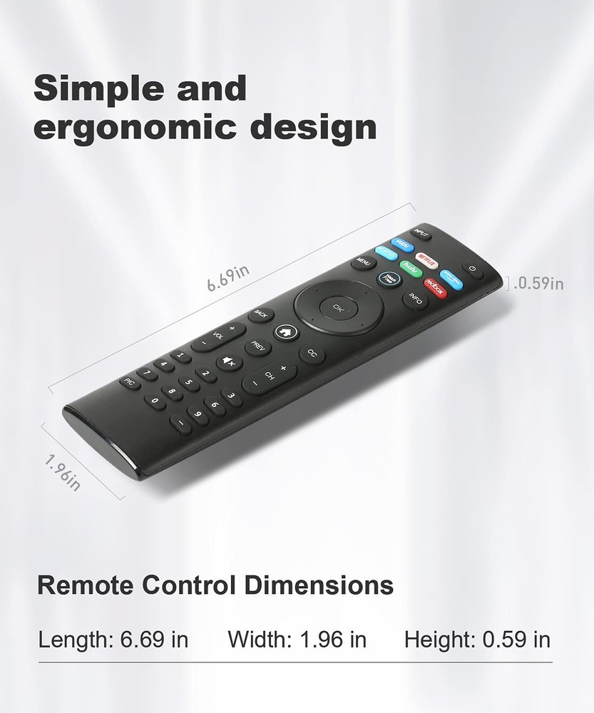 for Vizio Smart tv Remote Replacement,Compatible with tv, Black