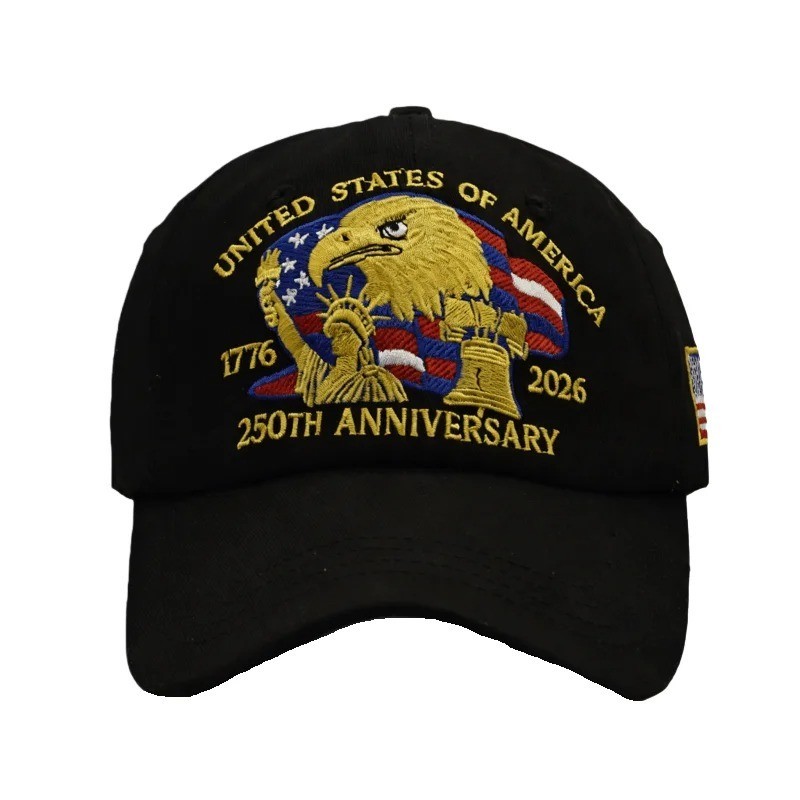 Baseball Cap United States 250th Anniversary Hat 3D Embroidery Craftsmanship