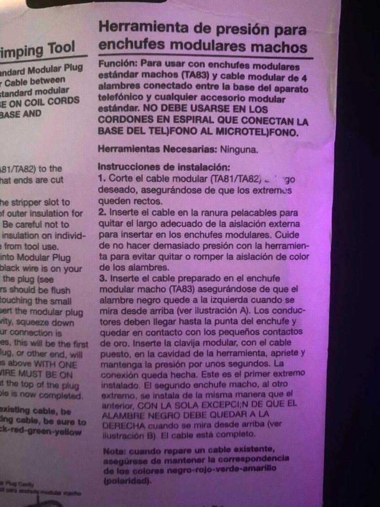 Gemini Modular Plug Crimping Tool 4-Wire