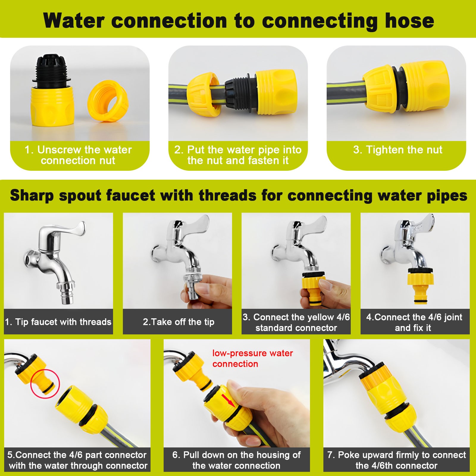 30/50/75/100/160FT Premium 1/2' Rubber Garden Hose Heavy Duty Water Hose Sprayer