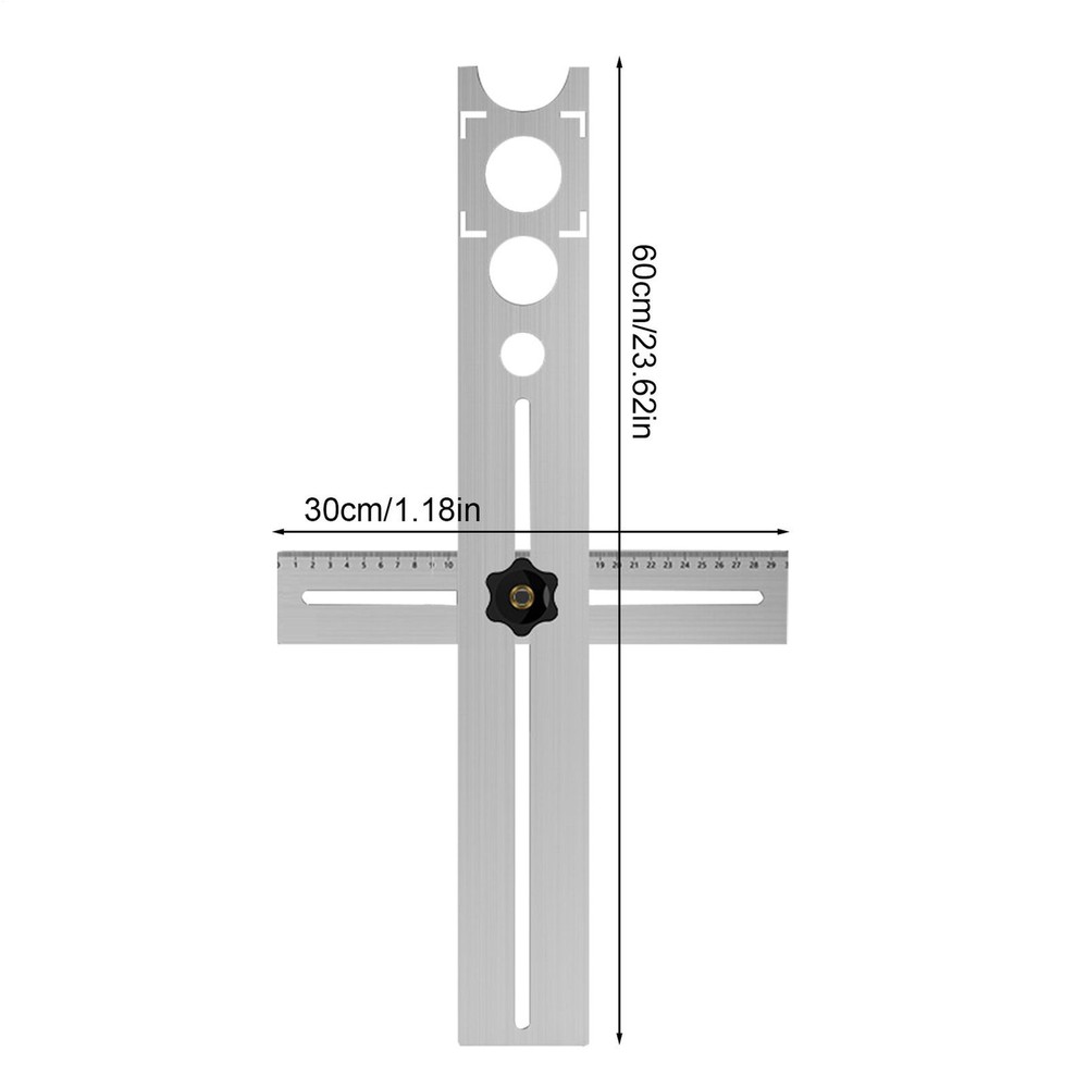 Drilling Positioning Ruler Portable Stainless Steel Adjustable Guide