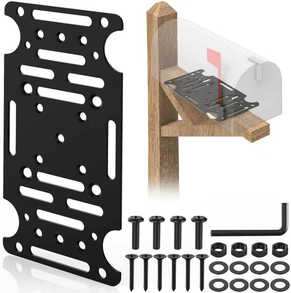 Mailbox Mounting Bracket, Heavy-Duty Plate for Post Mount Mailboxes Compatible w