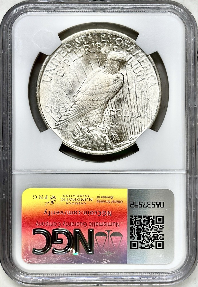 1923 PEACE SILVER DOLLAR NGC MS66