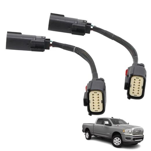 2Pcs Halogen to LED Taillight Adapter Conversion Wiring Harness Fit for Ram
