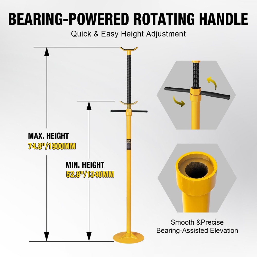 YELLOW JACKET Underhoist Support Stand 3/4 Ton Capacity ton normal
