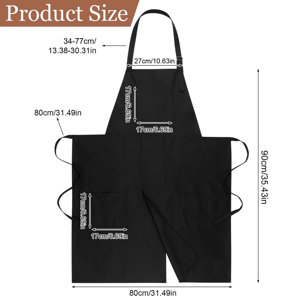 Pottery Split Leg Apron, Split Apron with Adjustable Straps, Ceramics Apron S...