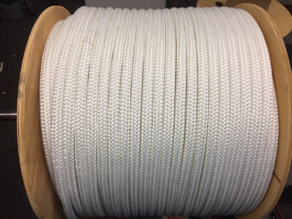 5/8” polyester double braid rope white or white flecks 300 feet