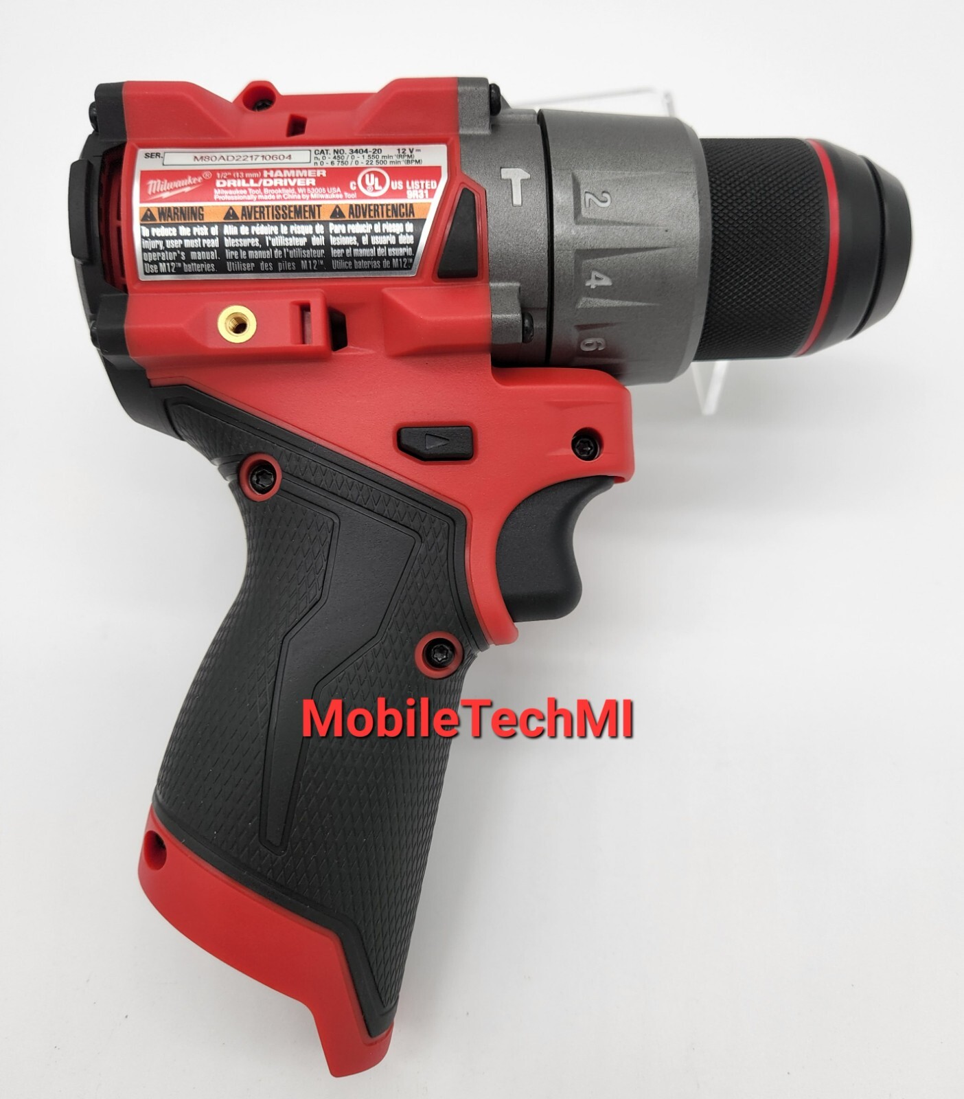 Milwaukee M12 FUEL Hammer Drill Driver 3404-20 + XC4.0 Battery 4.0 Ah NEW GEN 3