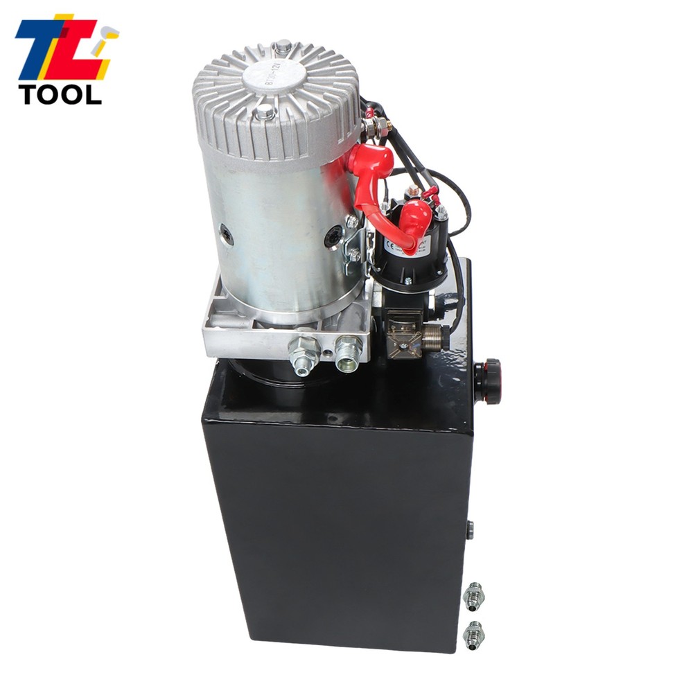 Hydraulic Dump Trailer Pump 15 Quart Double Acting Power Unit 12V DC